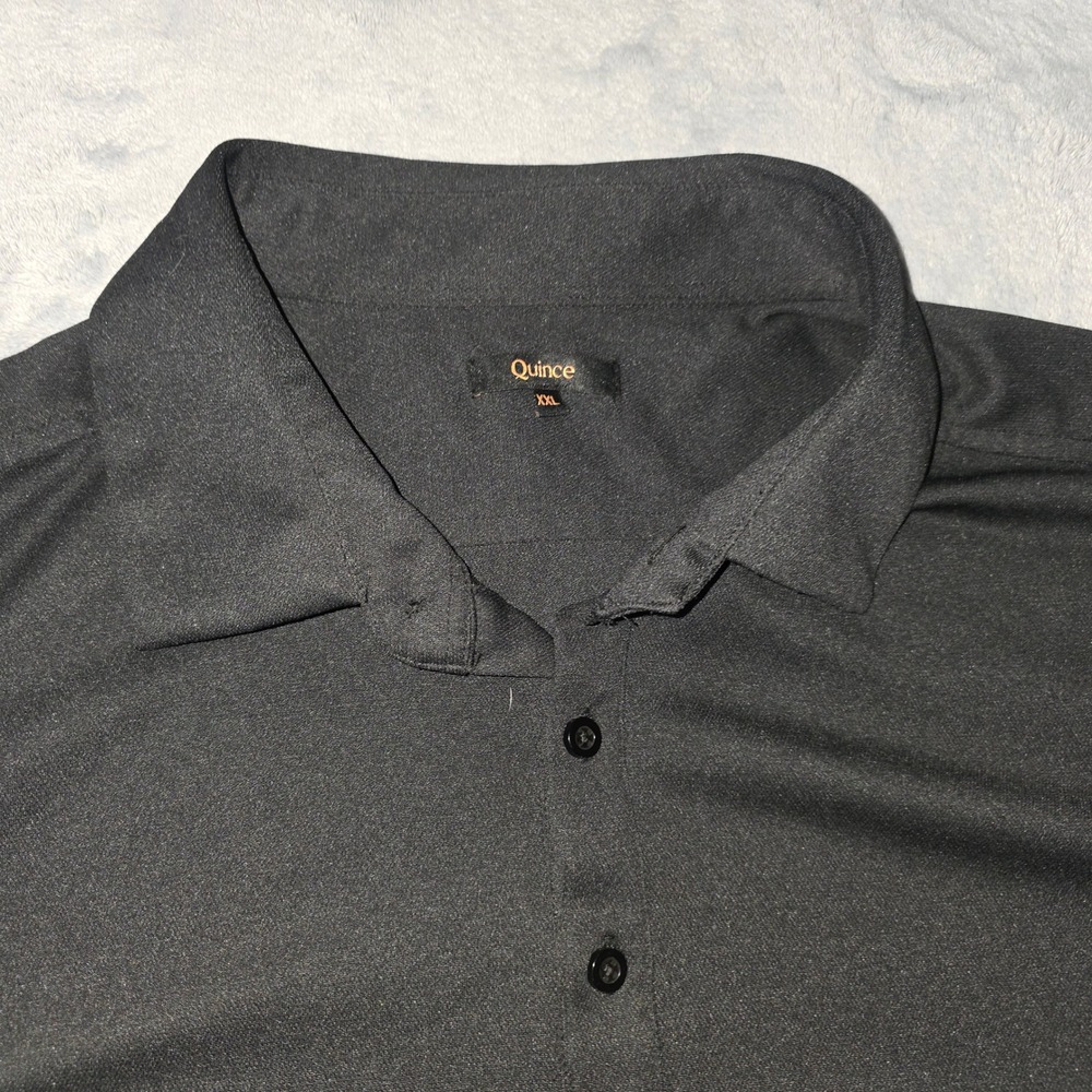 Quince Mens Recycled Performance Stretch Commuter Polo Black Size XXL